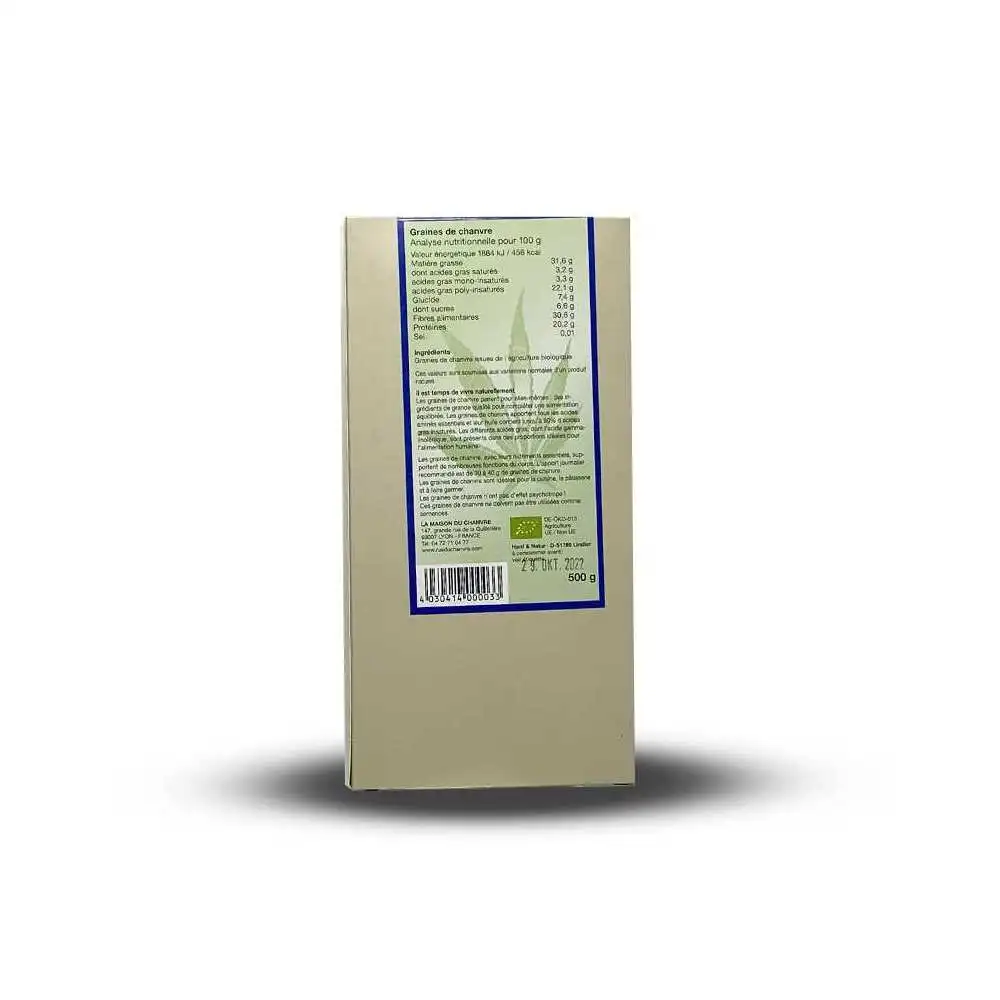 Graines de chanvre Bio 500g | CBD'Eau | CBD Marketpplace