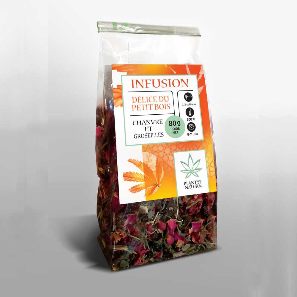 Délice du petit bois | Infusion Chanvre - Groseilles | 80g | Plantys Nature 66 | CBD Marketplace