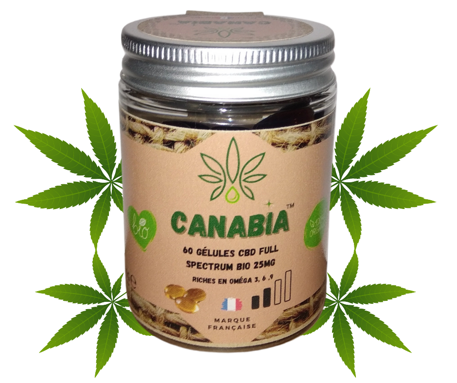 Boîte de 60 Gélules CBD Full Spectrum Bio et Végan CANABIA | Canabia | CBD Marketplace