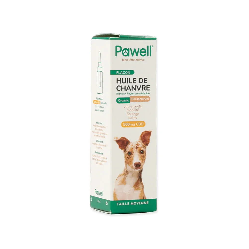 Huile de Chanvre pour Chiens Moyens 5% CBD | CBD'Eau | CBD Marketplace