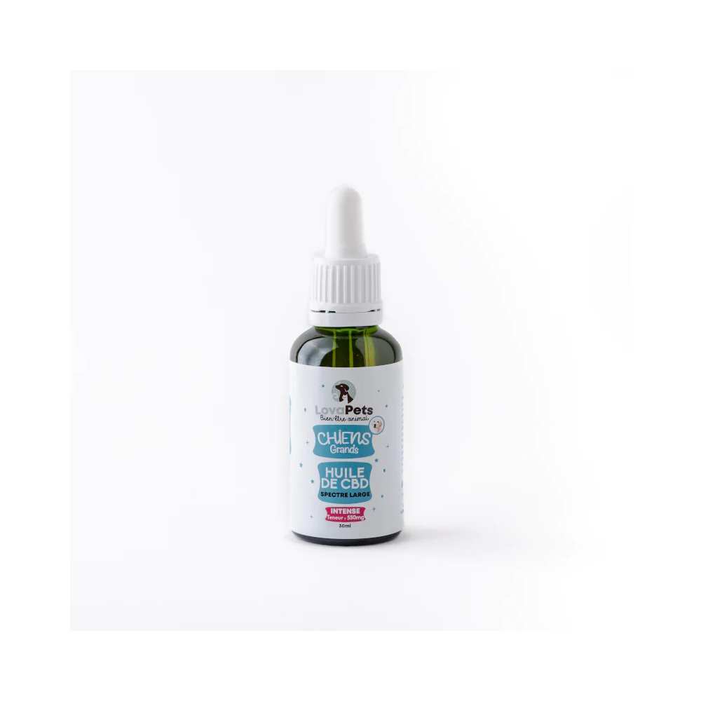 Huile de CBD 550mg pour grand chien 30ml INTENSE | Lovapets | CBD Marketplace