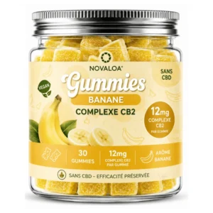 Gummies Complexe CB2 Bonbon Banane 12mg | Novaloa | CBDEAU | CBDMarketplace